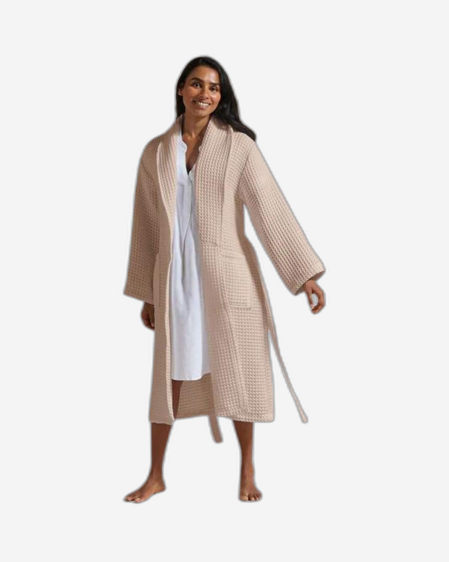 Christy Waffle Robe Blush