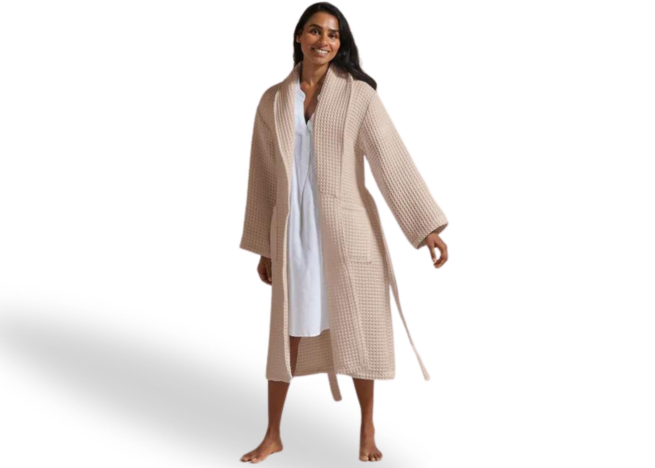 Christy Waffle Robe Blush