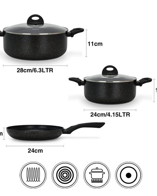 Fissman Cookware Set Promo 5 Pcs With Aluminium And Non Stick Coating