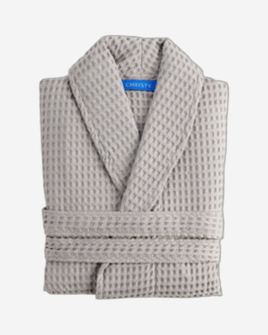 Christy "Waffle Robe" Bath Robe in Grey