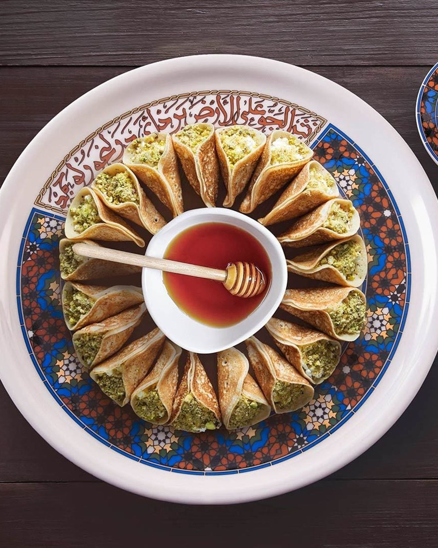 Dimlaj Melange Charger Plate Large Gold & Brown