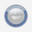 Dimlaj Melange Charger Plate Large Platinum & Blue