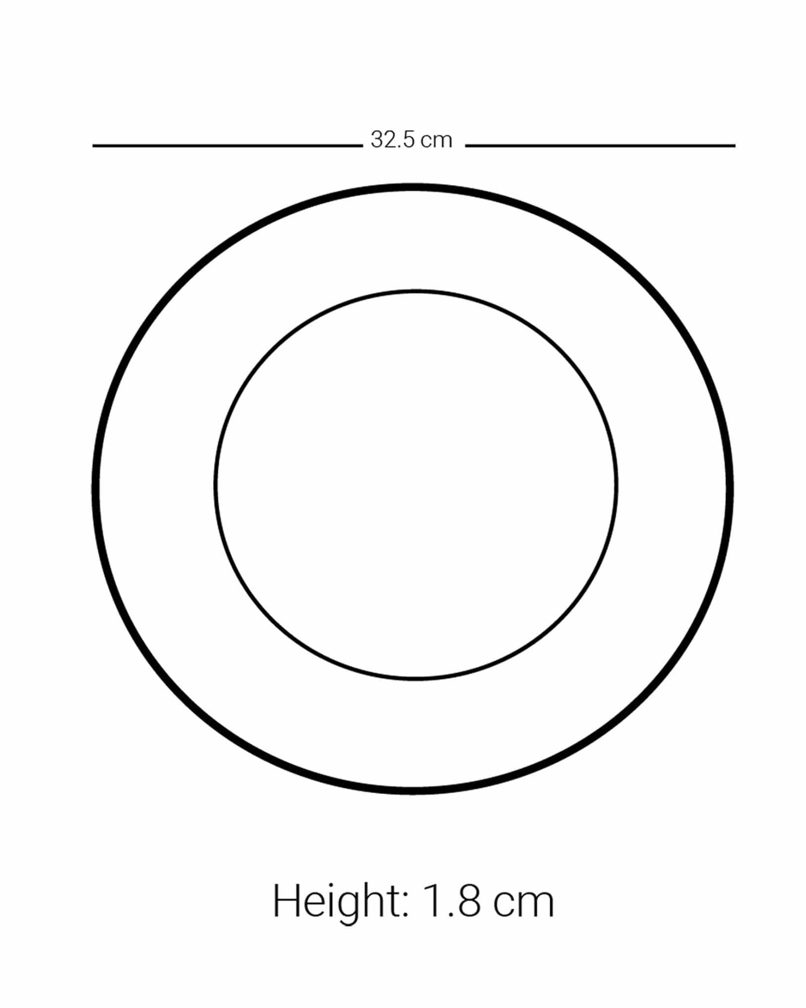 Dimlaj Melange Large Charger Plate (Platinum & Blue)