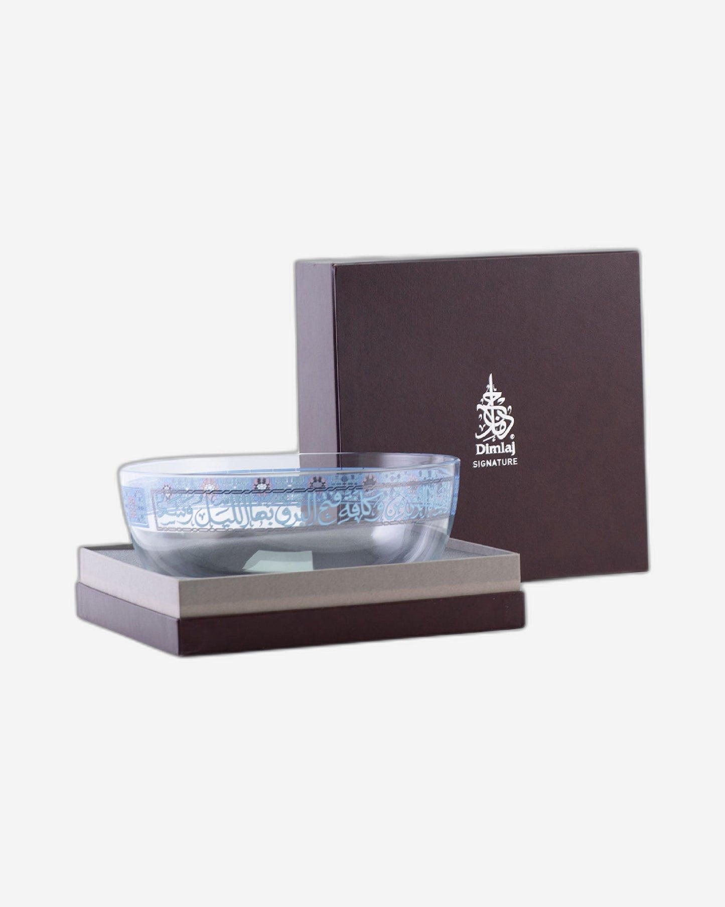 Dimlaj Melange Serving Bowl Large Platinum & Blue