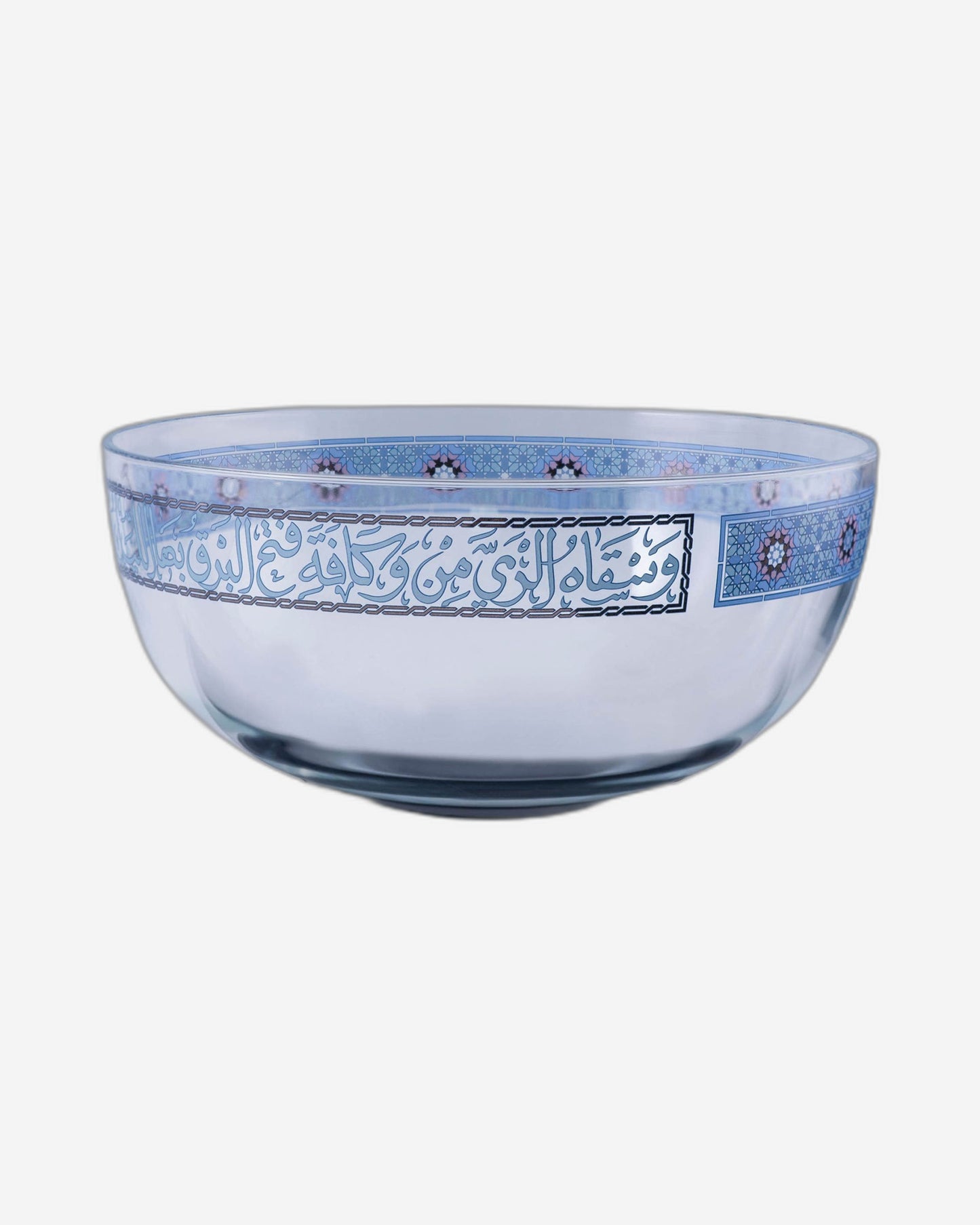 Dimlaj Melange Serving Bowl Large Platinum & Blue