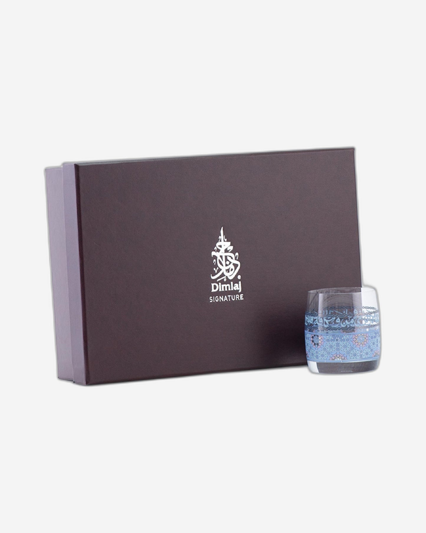 Dimlaj Melange Short Tumblers 6Pc Platinum & Blue