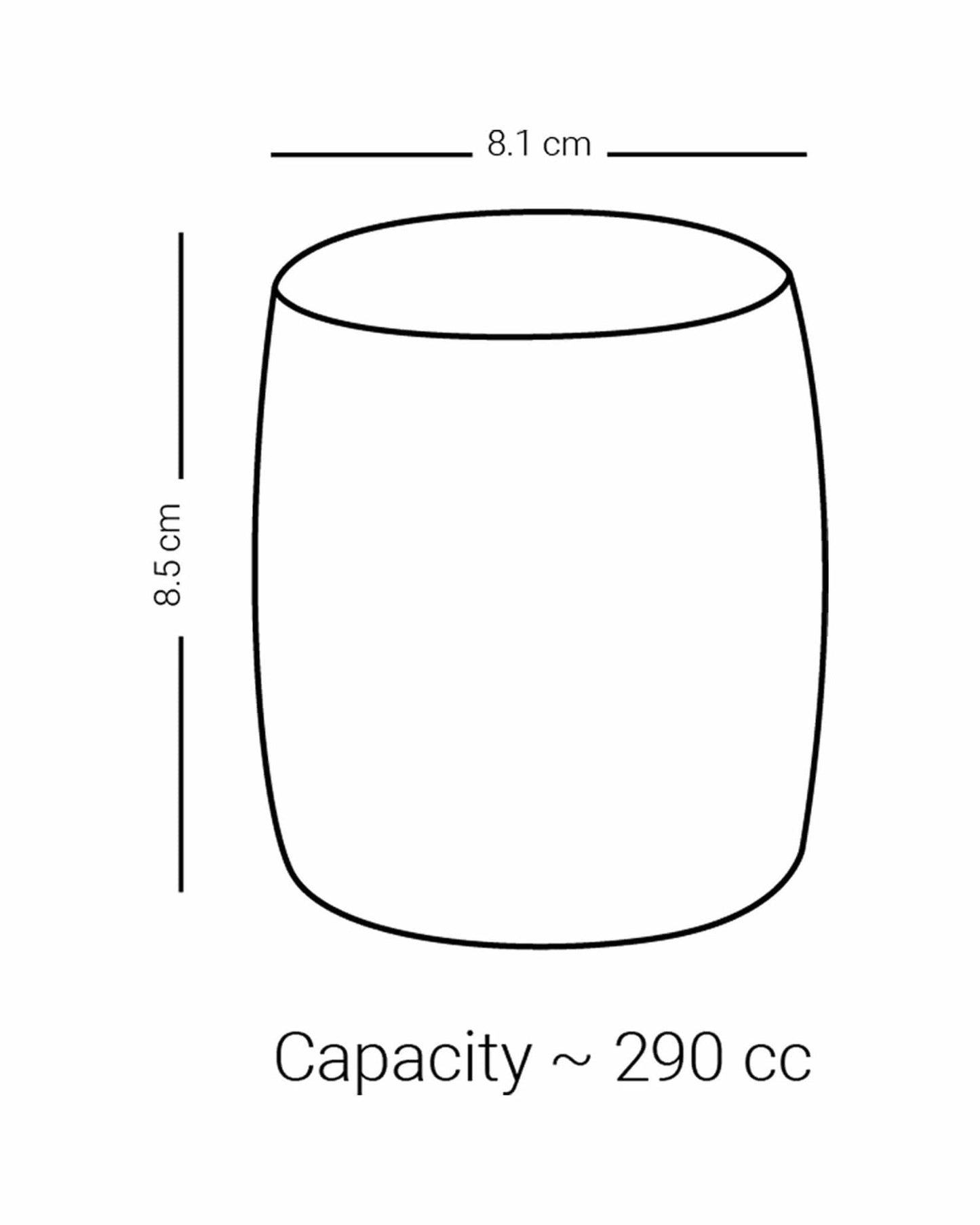 Dimlaj Melange Short Tumblers 6Pc Platinum & Blue