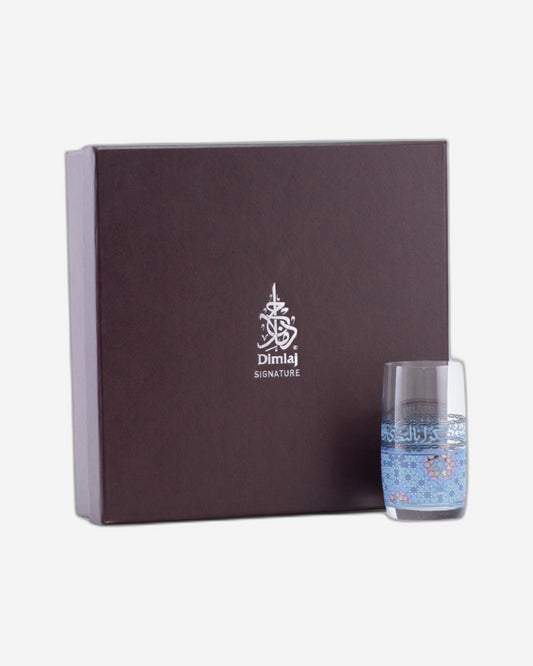 Dimlaj Melange Set of 6 Pcs Tumblers (Platinum & Blue)