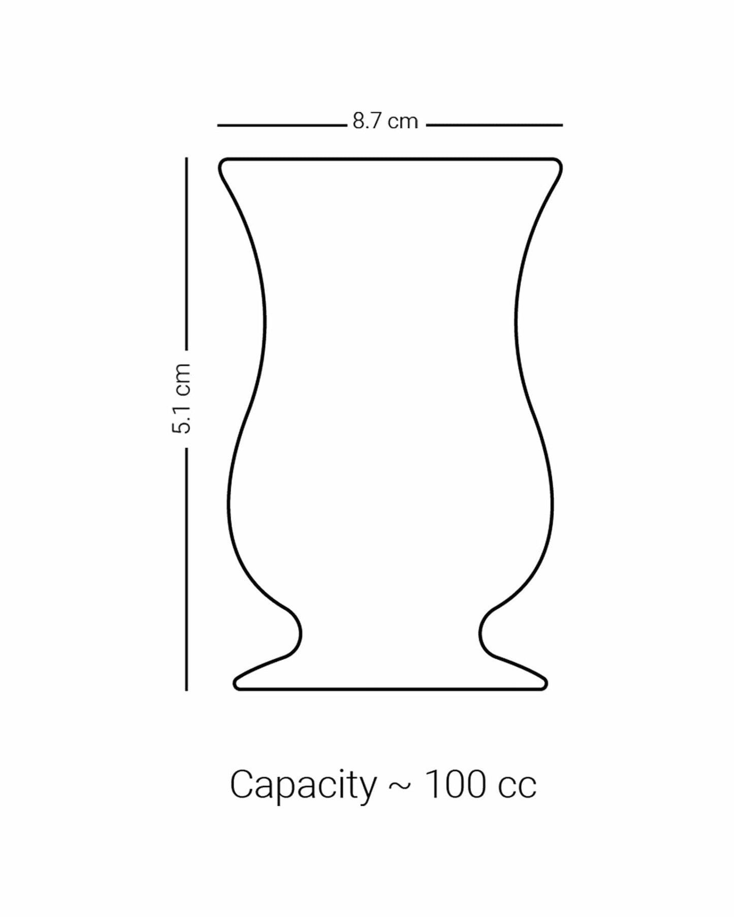 Dimlaj Seraj Tea Istikanas 6Pc Gold & Orange