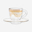 Dimlaj Trina Coffee Cups & Saucers 6Pc Gold
