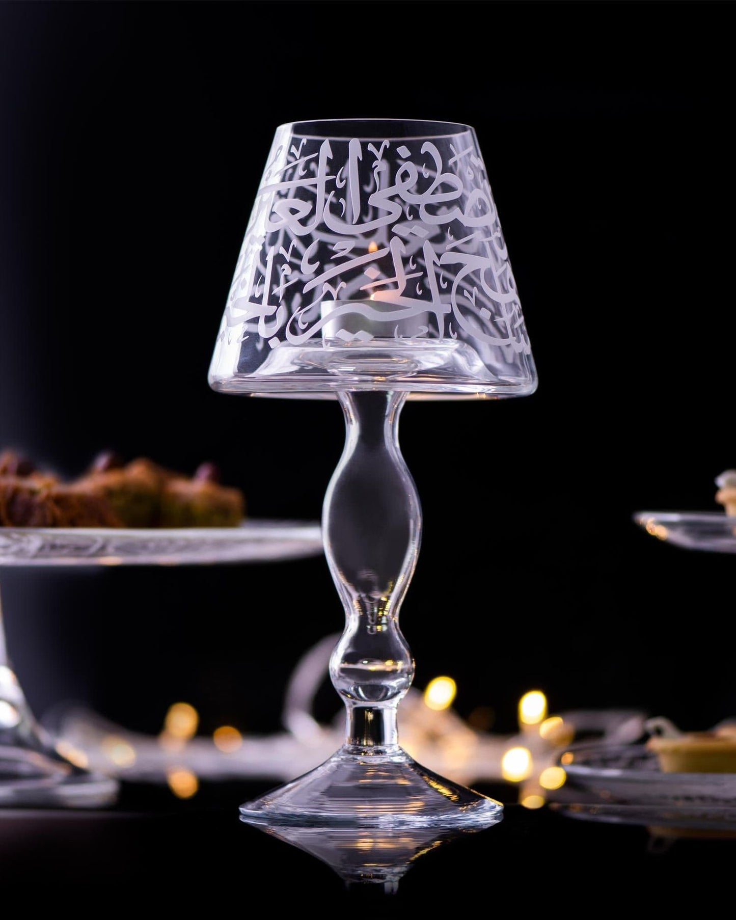 Dimlaj Thuluth Candle Holder Large Engraved