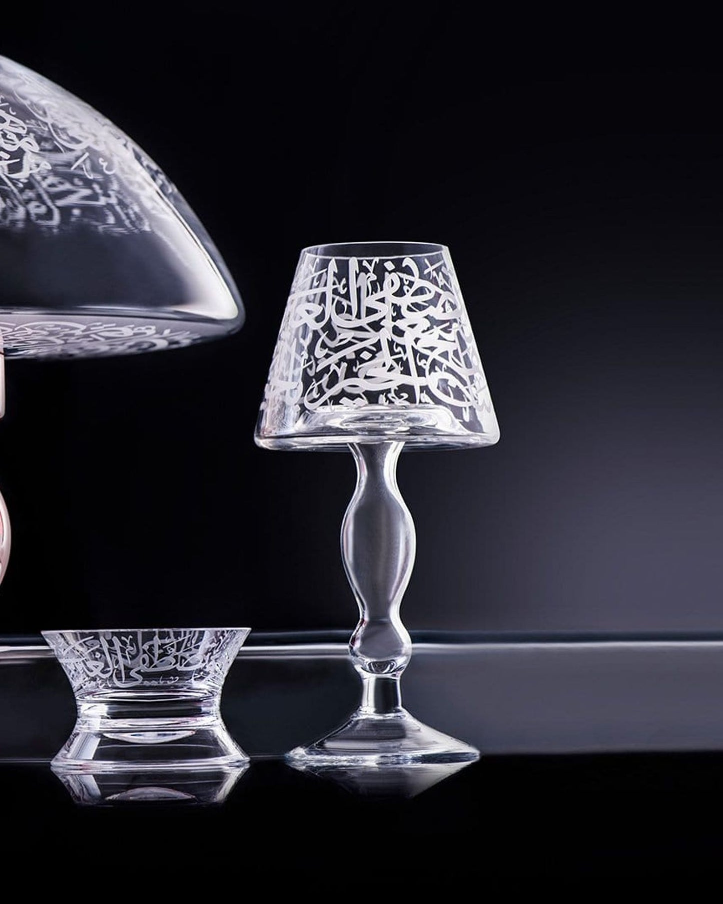 Dimlaj Thuluth Candle Holder Large Engraved