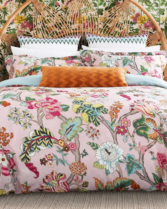 Sanderson "Fusang Tree" Duvet Cover in Peach Blossom