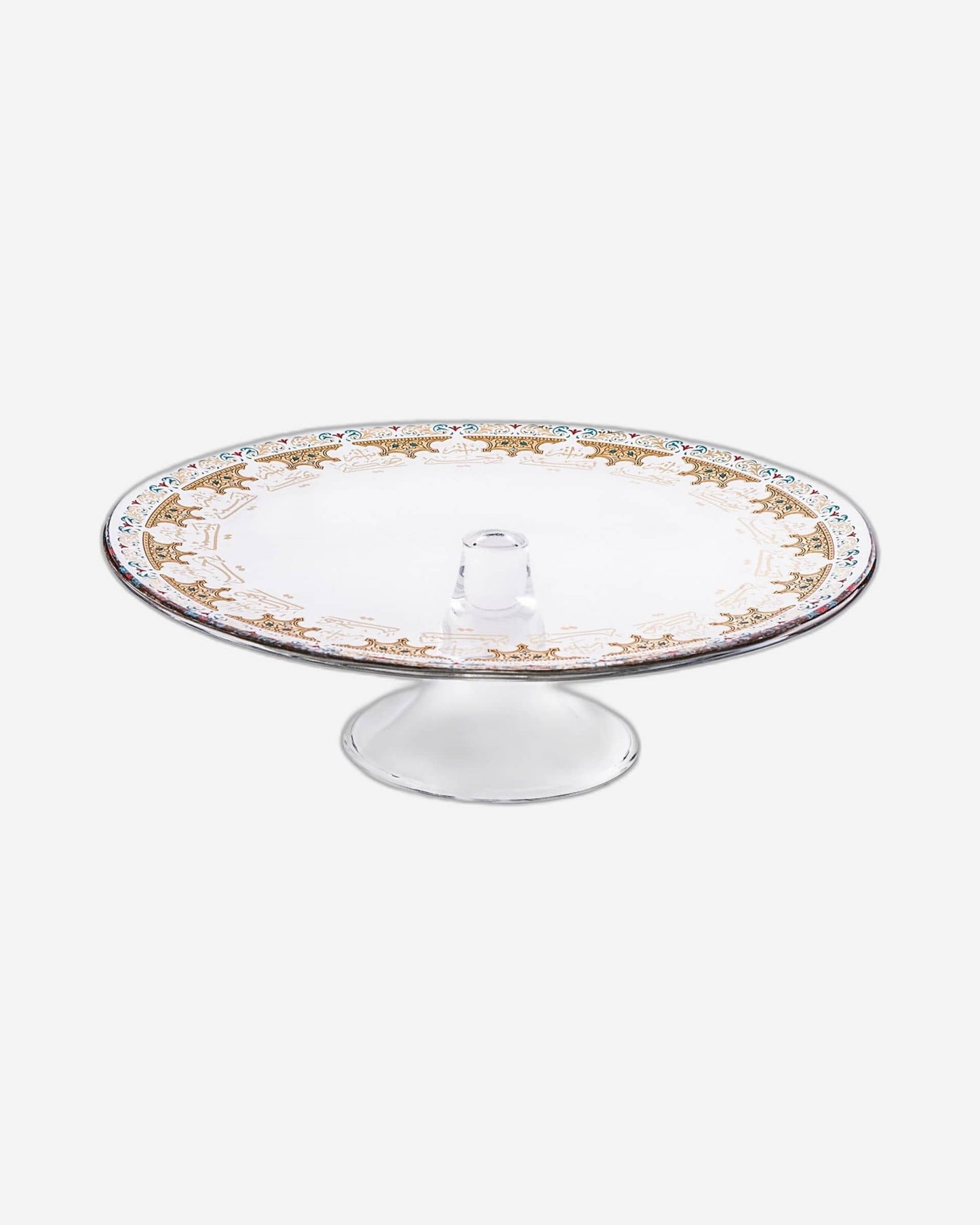 Dimlaj Suroor Cake Plate Footed Gold