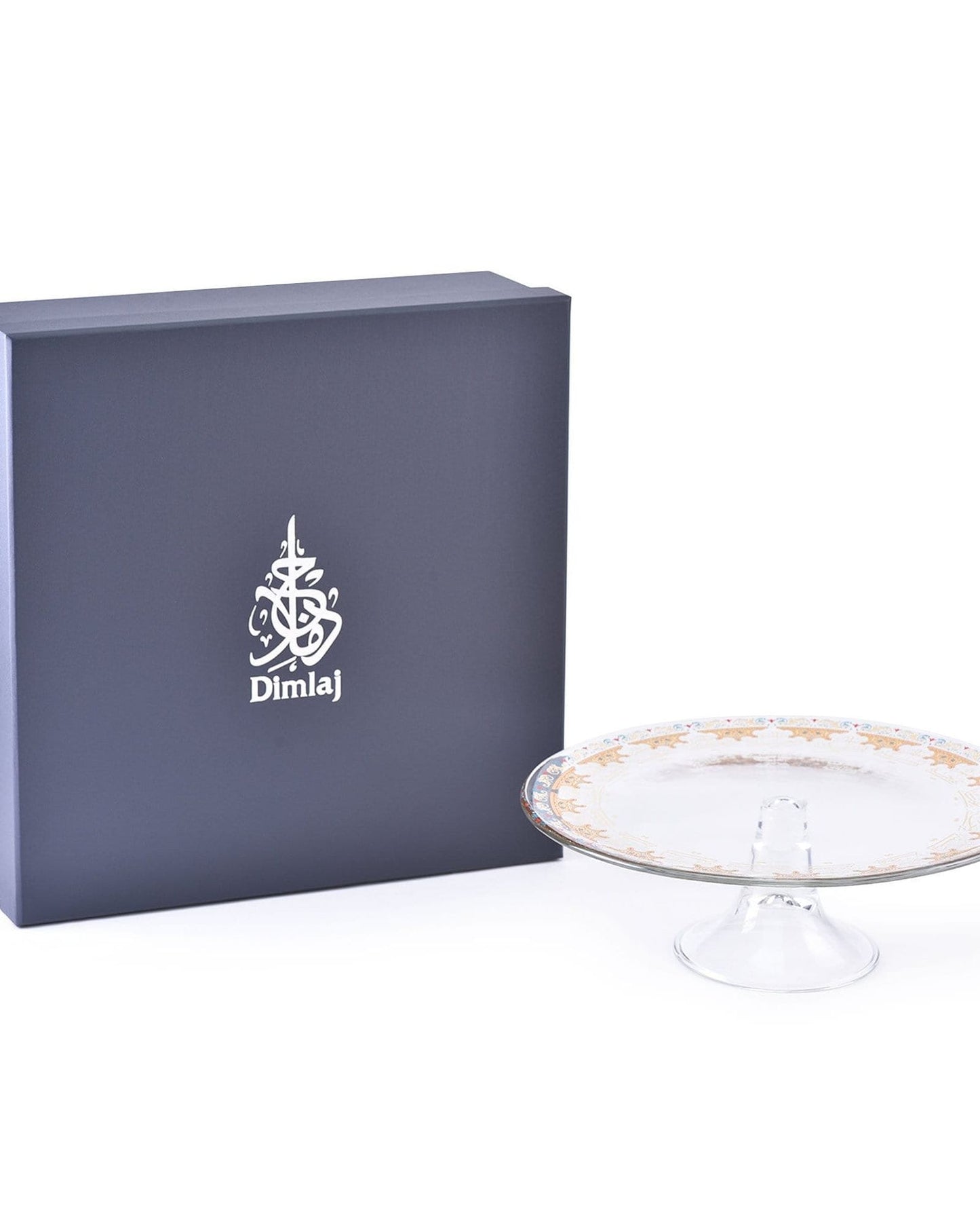 Dimlaj Suroor Cake Plate Footed Gold