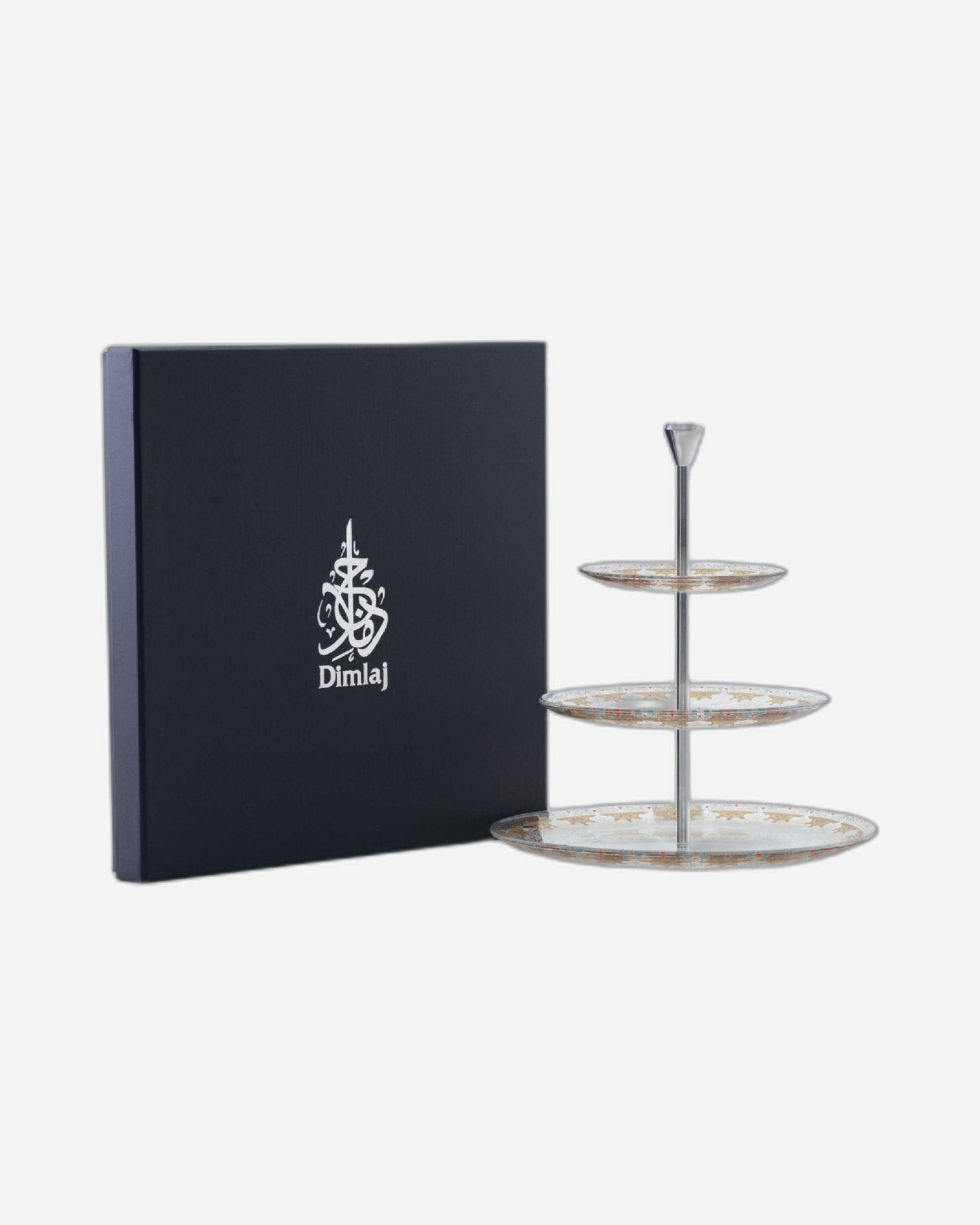 Dimlaj Suroor Tray 3 Tiered Gold