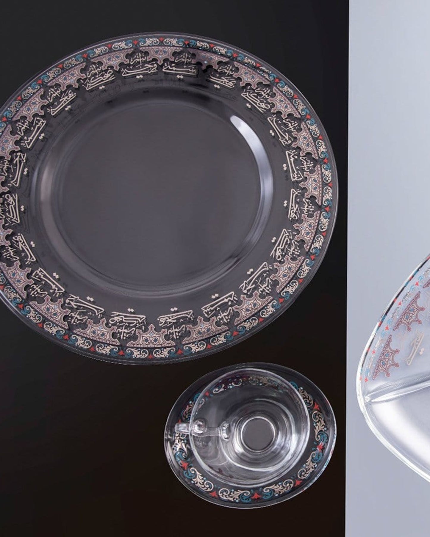 Dimlaj Suroor Charger Plate Large Platinum