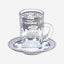 Dimlaj Suroor Tea Cups & Saucers 6Pc Platinum