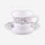 Dimlaj Kareem Tea Cups & Saucers 6Pc Platinum