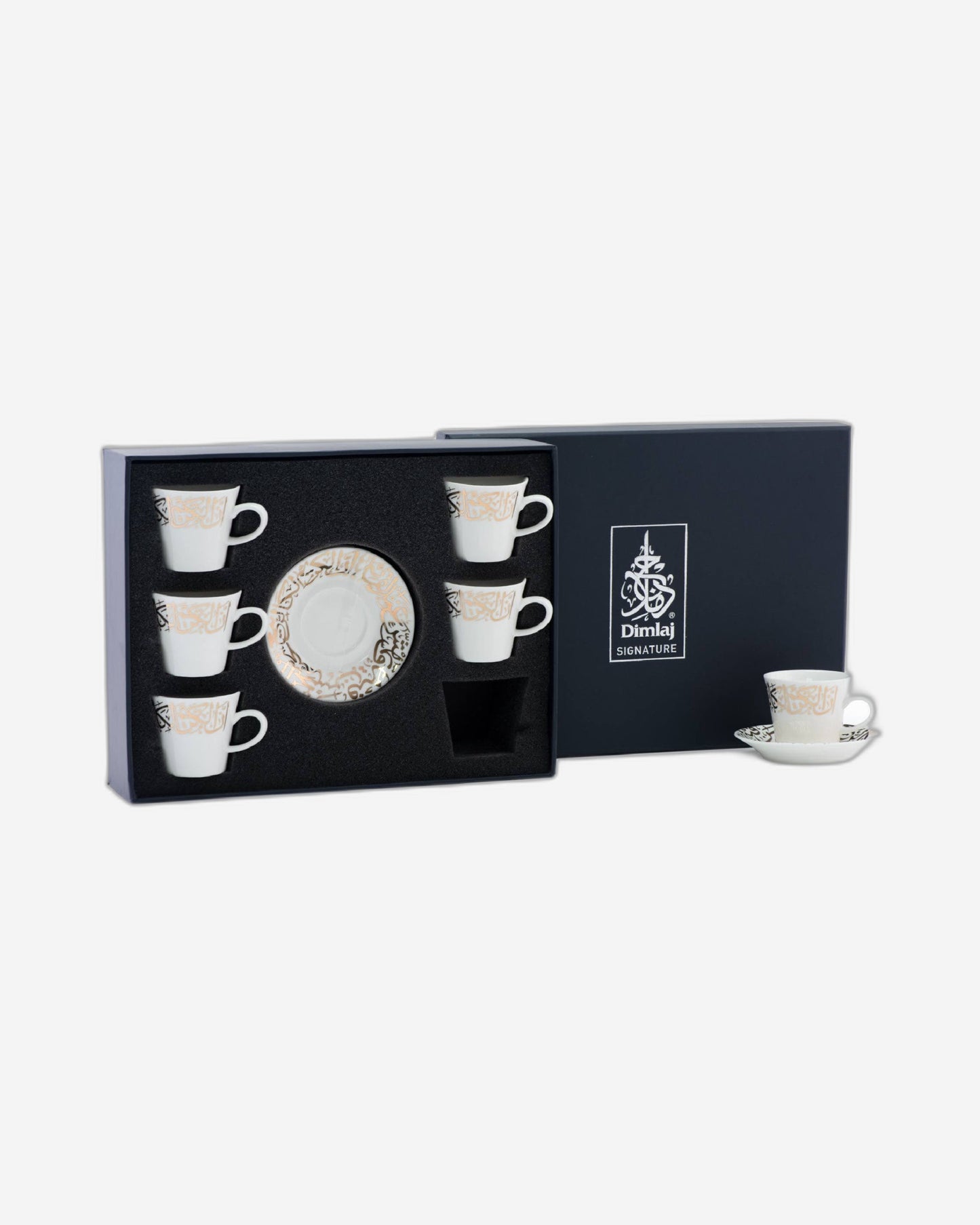 Dimlaj Kareem Coffee Cups & Saucers 6Pc Gold