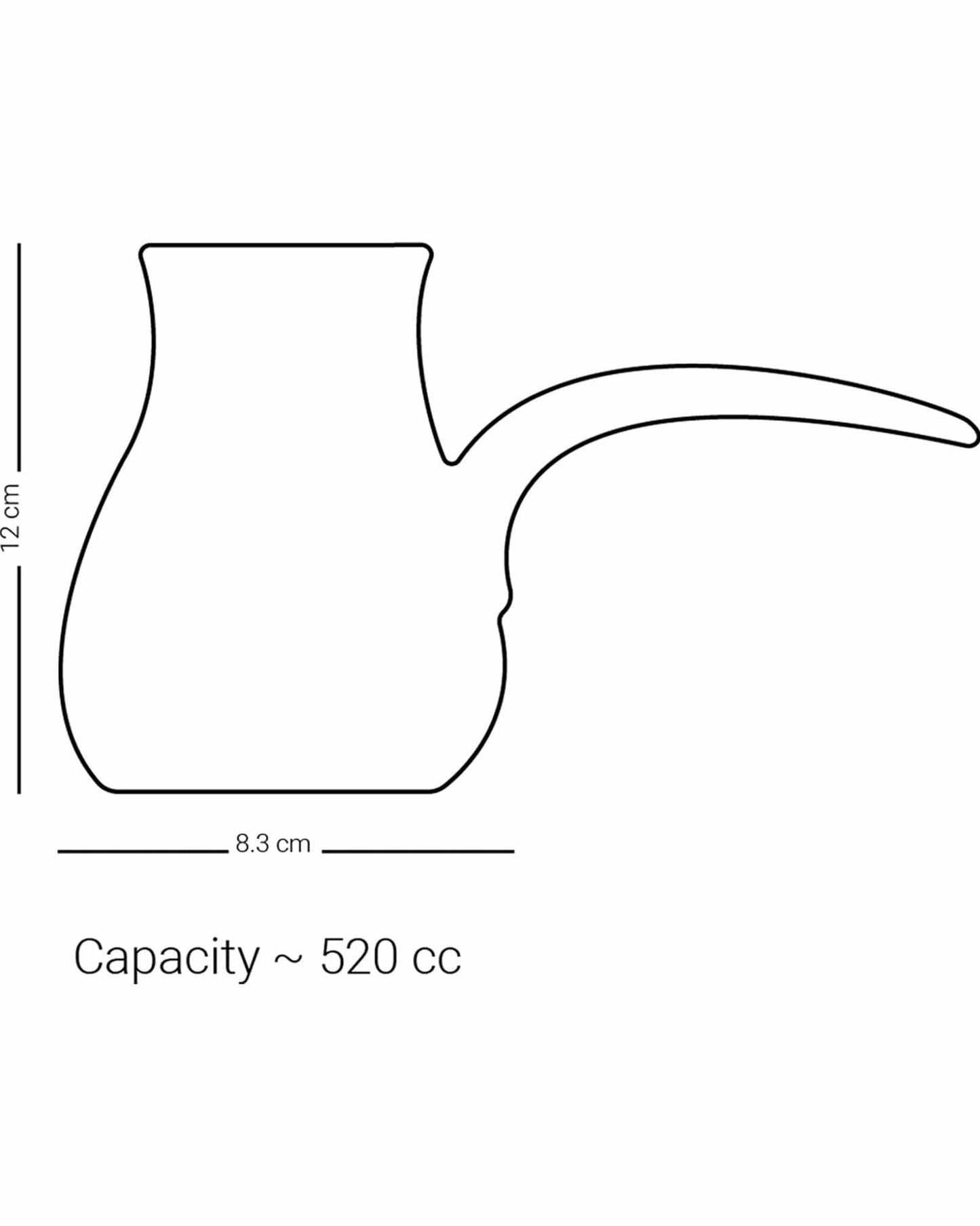 Dimlaj Kareem Large Turkish Coffee Pot (Gold)