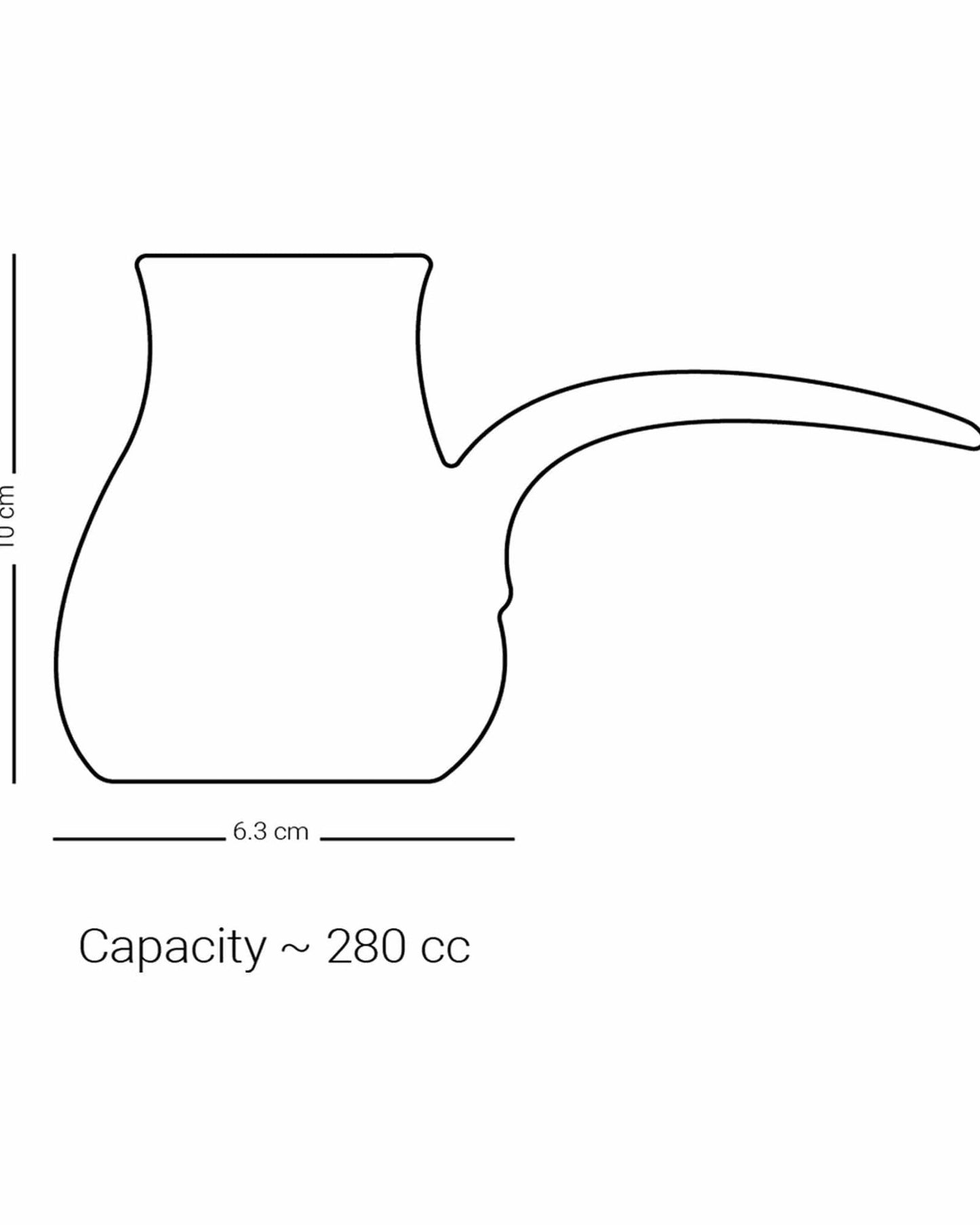 Dimlaj Kareem Small Turkish Coffee Pot (Gold)
