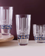 Dimlaj Asala Set of 6 Tumblers (Gold & Blue)