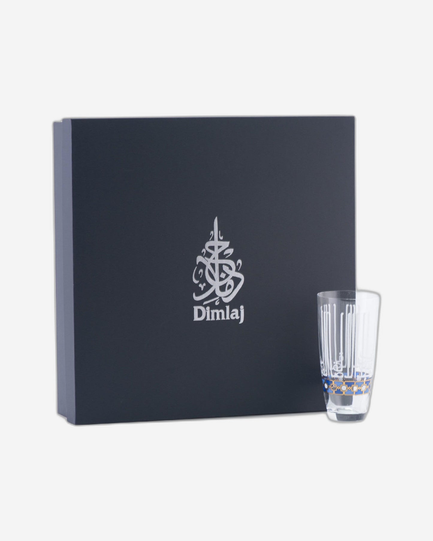 Dimlaj Asala Tumblers 6Pc Gold & Blue