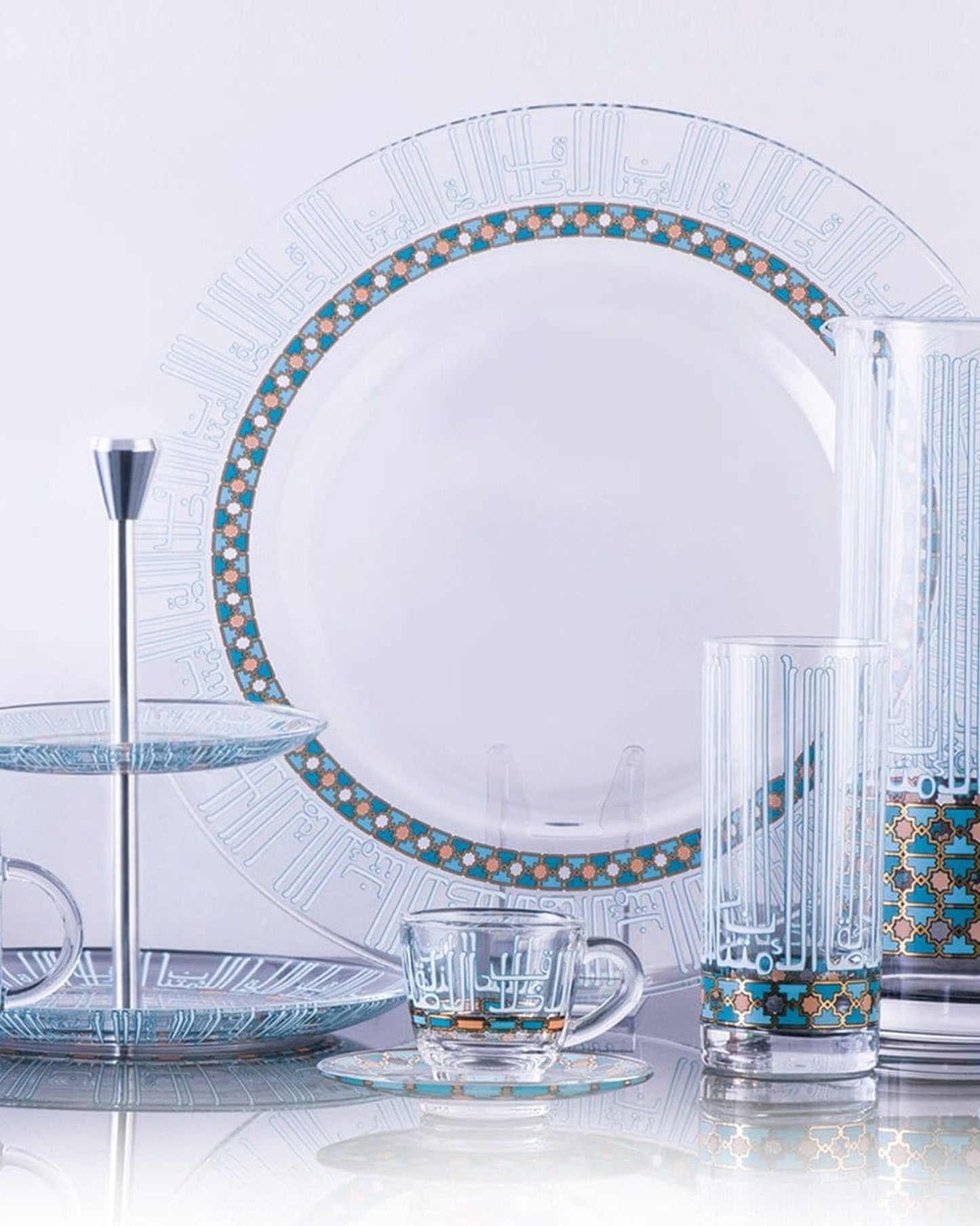 Dimlaj Asala Charger Plate Large Gold & Green