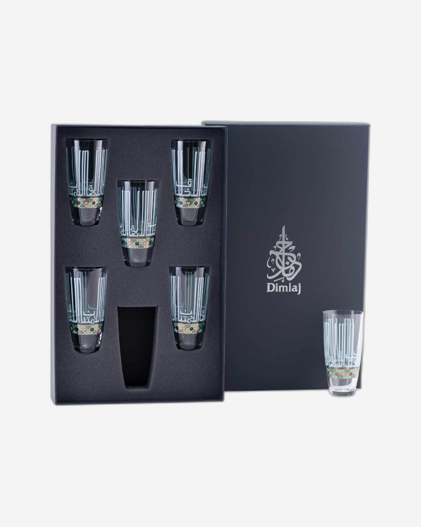 Dimlaj Asala Tumblers 6Pc Gold & Green