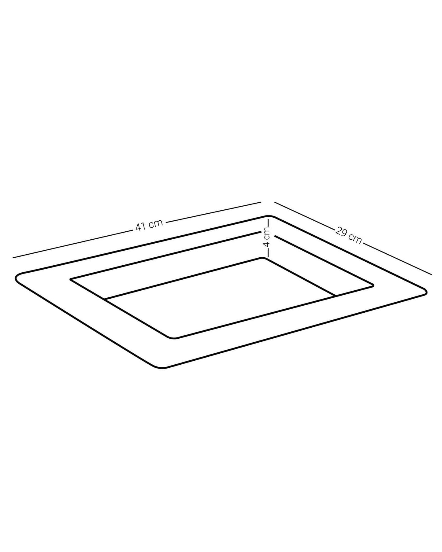Dimlaj Asala Serving Plate Rectangular Large Gold & Green