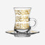 Dimlaj Kareem Tea Istikanas & Saucers 6Pc Gold