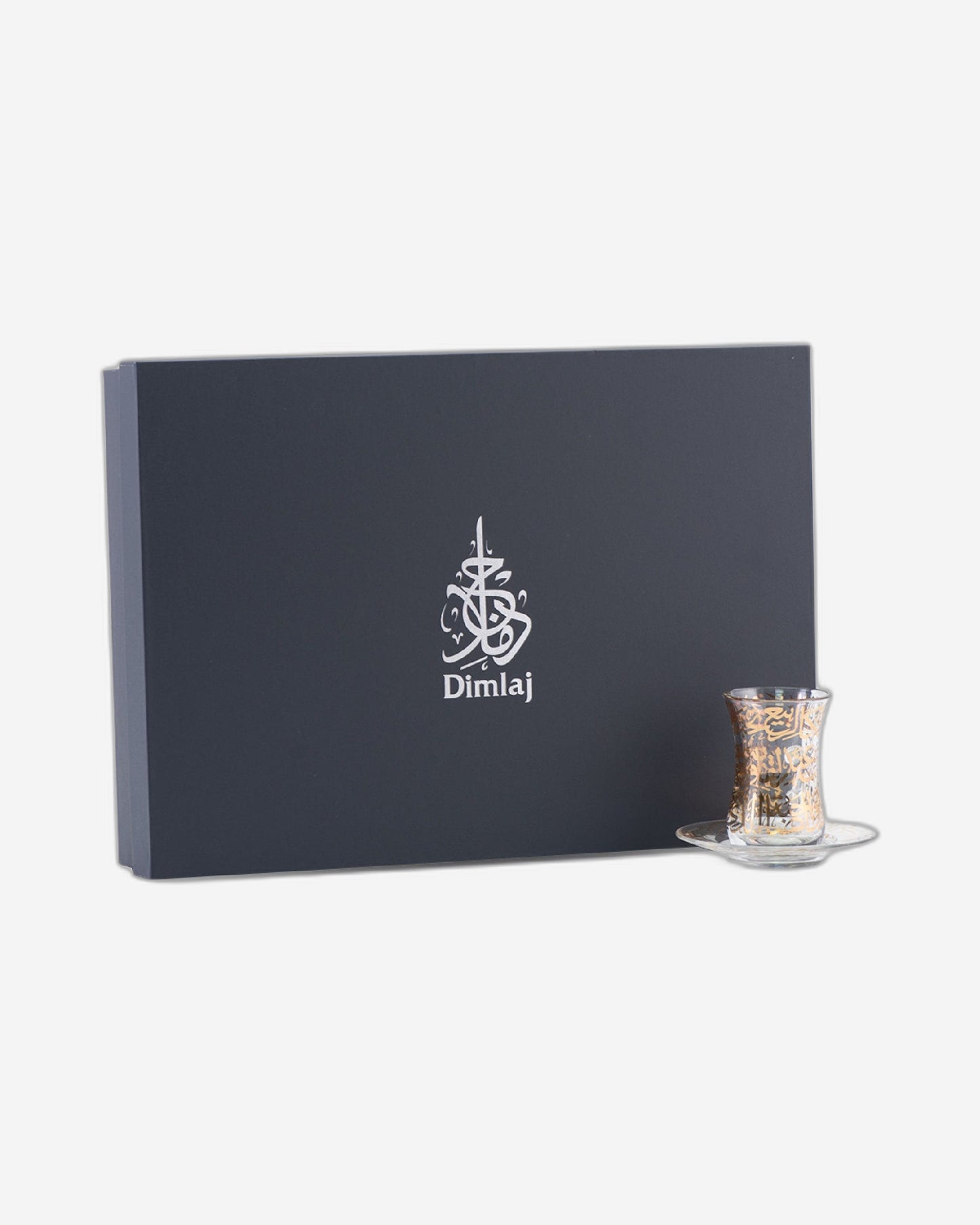 Dimlaj Kareem Tea Istikanas & Saucers 6Pc Gold