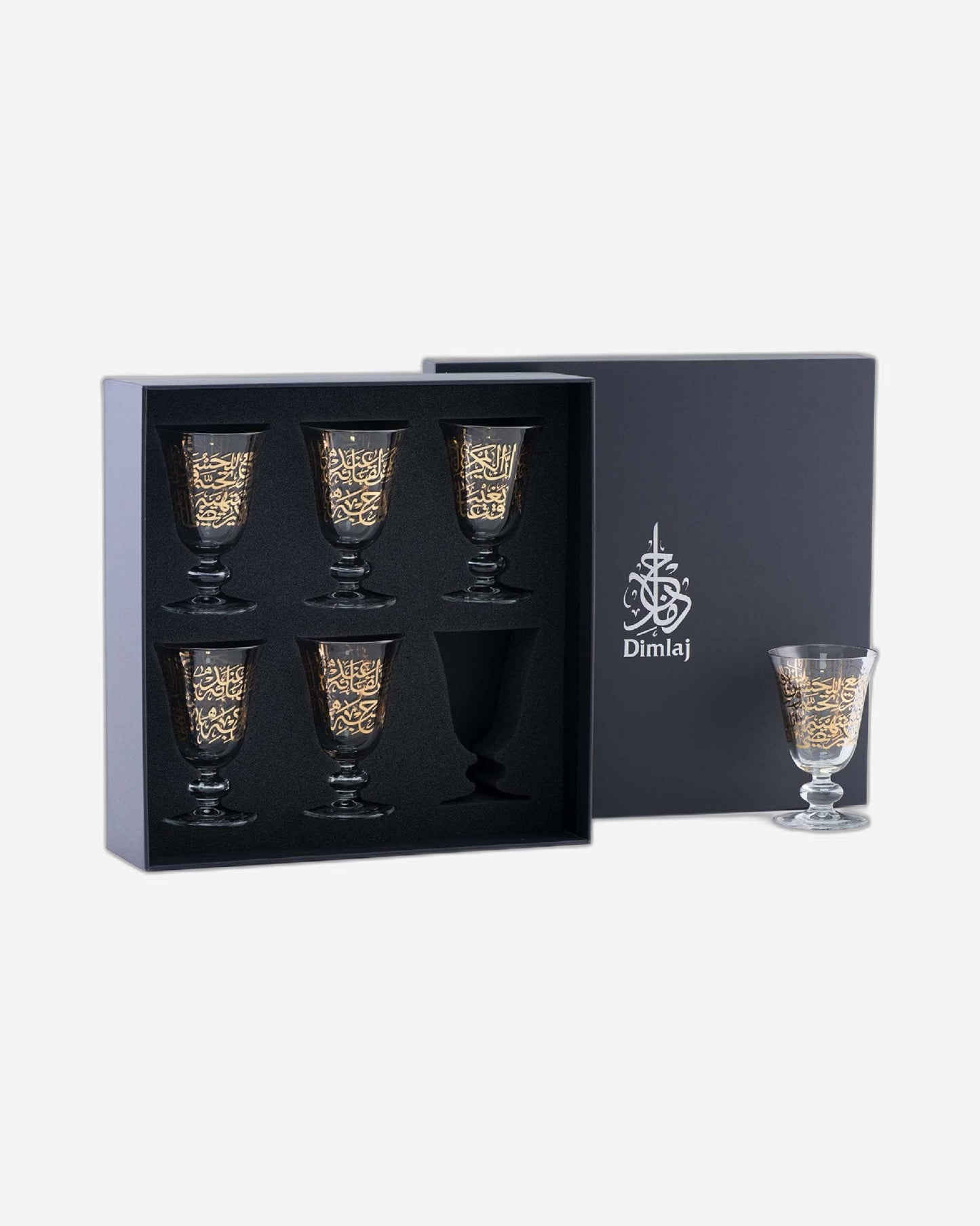 Dimlaj Kareem Goblet Stems 6Pc Gold