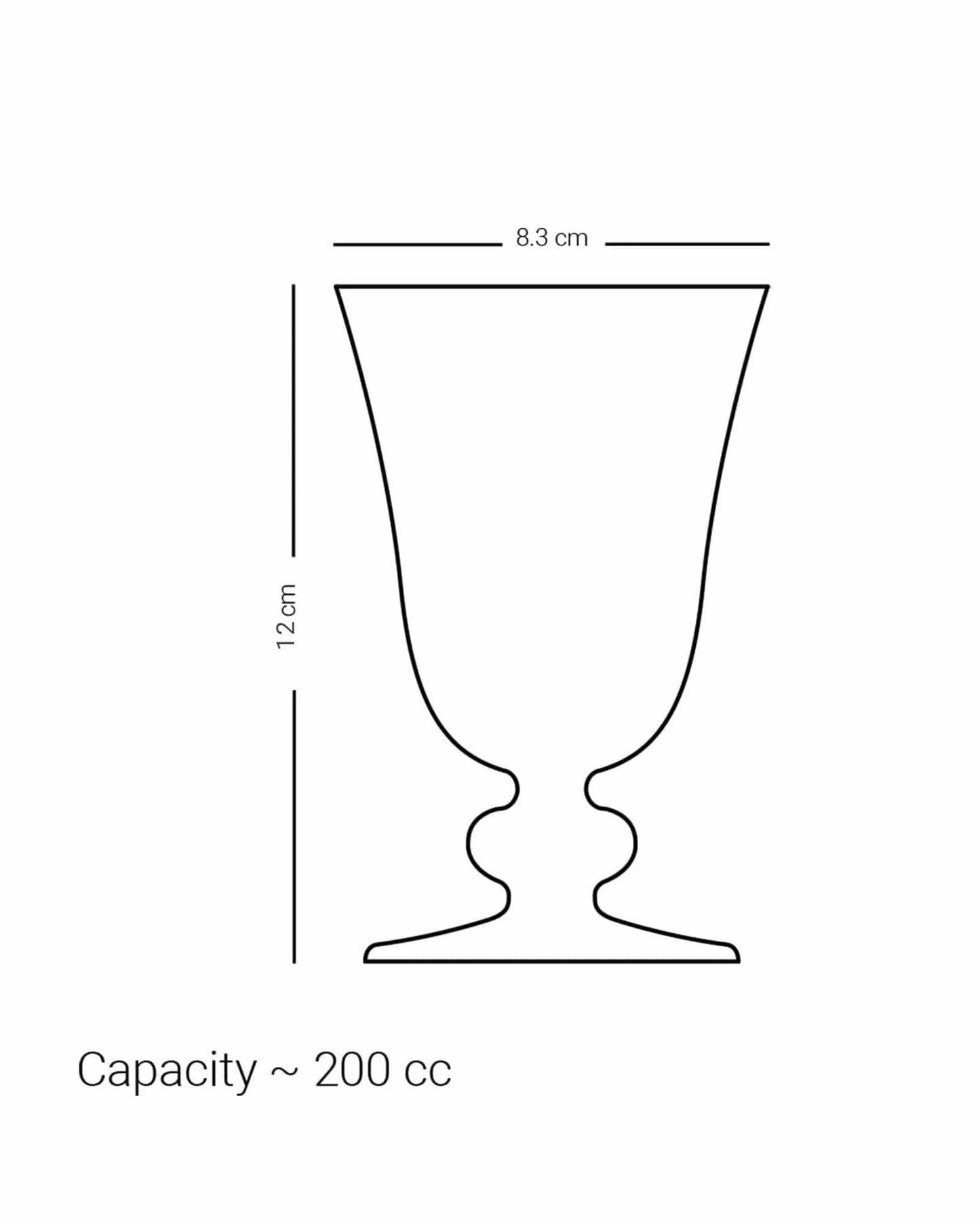 Dimlaj Kareem Goblet Stems 6Pc Gold