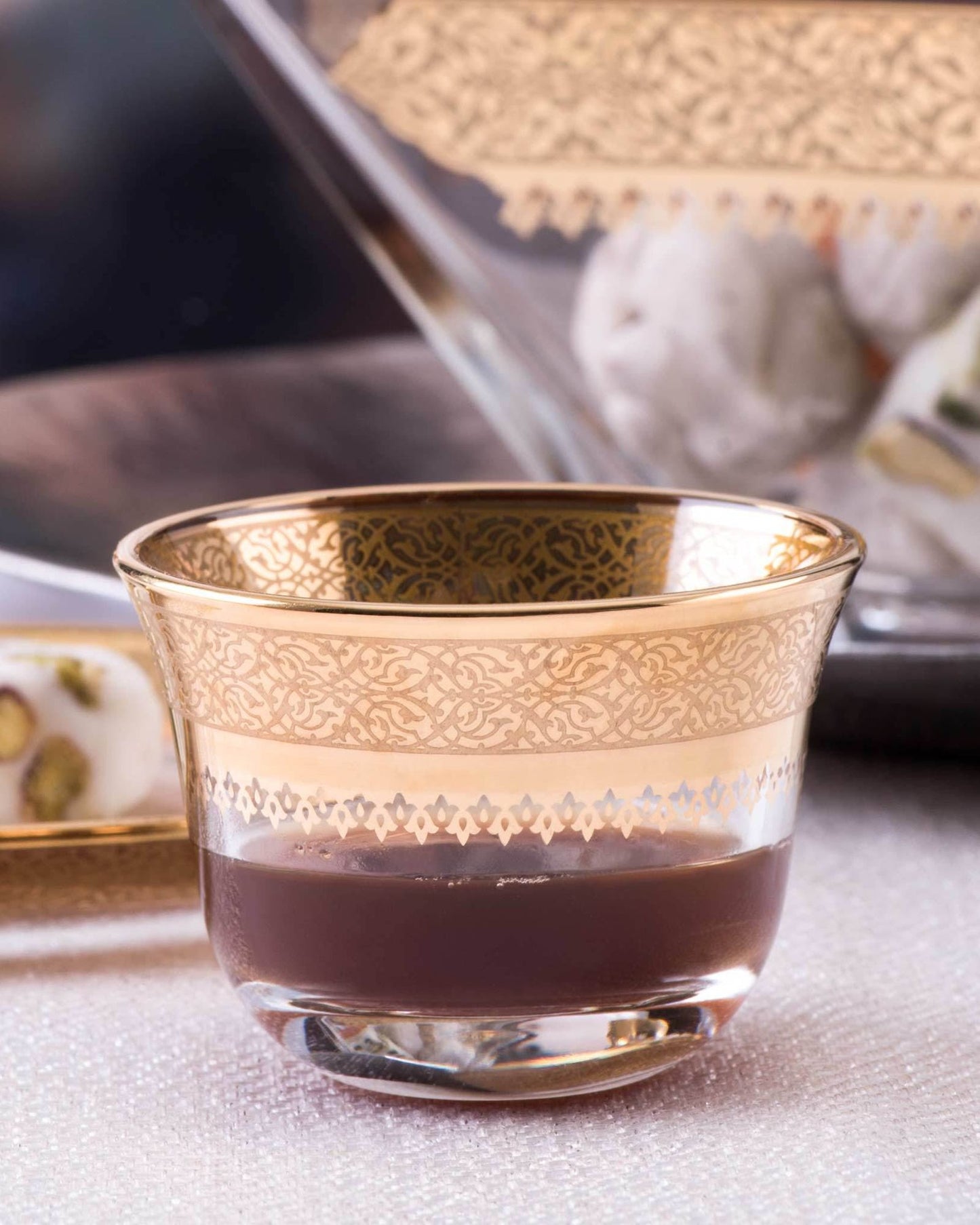 Dimlaj Cordoba Cawa Cups 6Pc Gold
