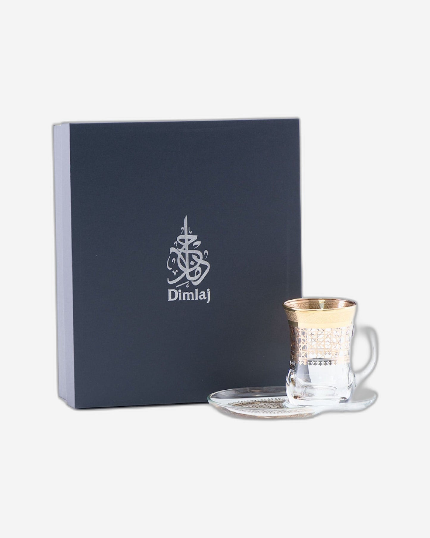 Dimlaj Cordoba Set of 2 Pcs Mug and Saucer (Gold)