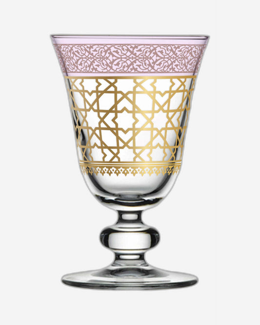 Dimlaj Cordoba Set of 6 Pcs Goblet Stems (Gold & Pink)