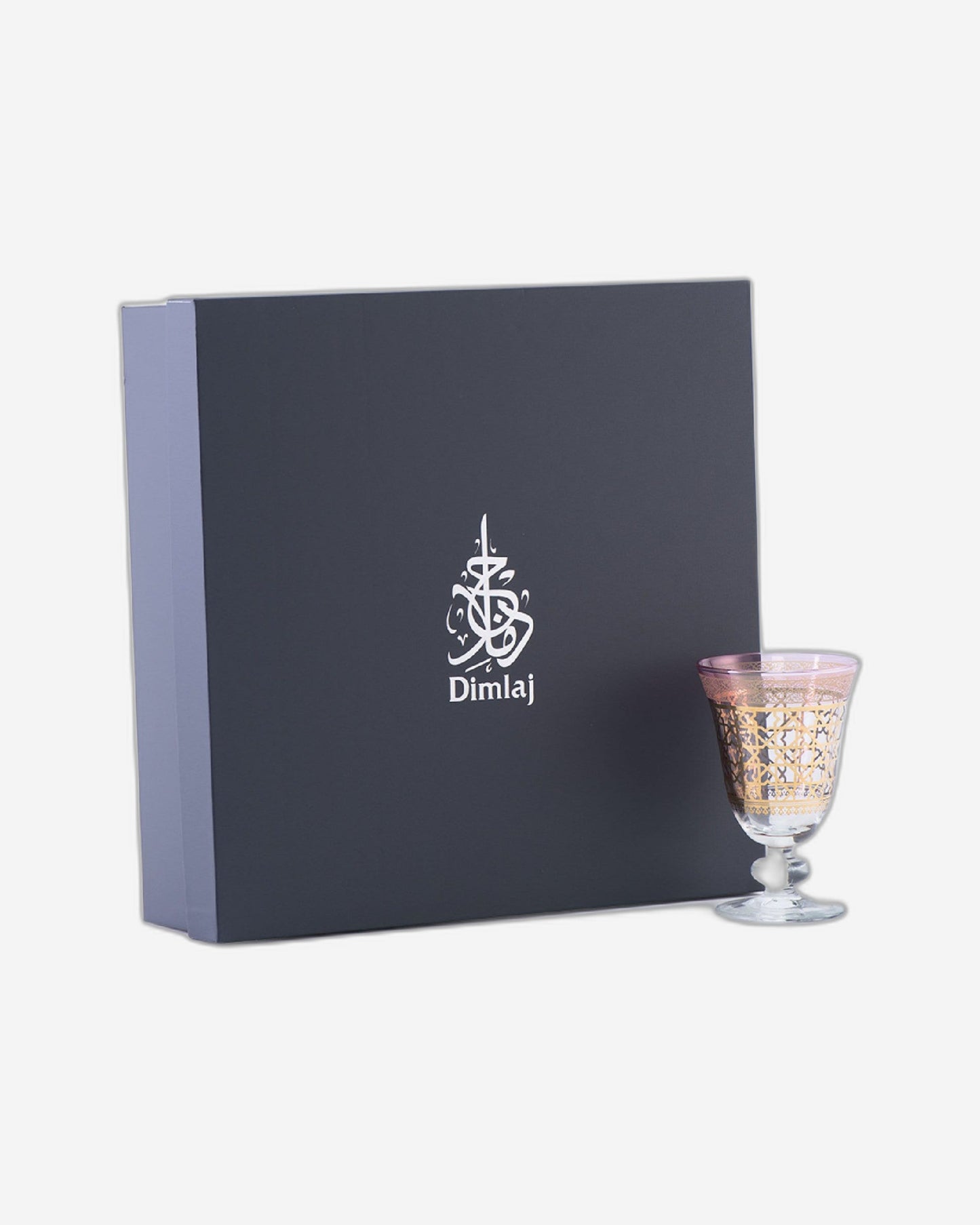 Dimlaj Cordoba Goblet Stems 6Pc Gold & Pink