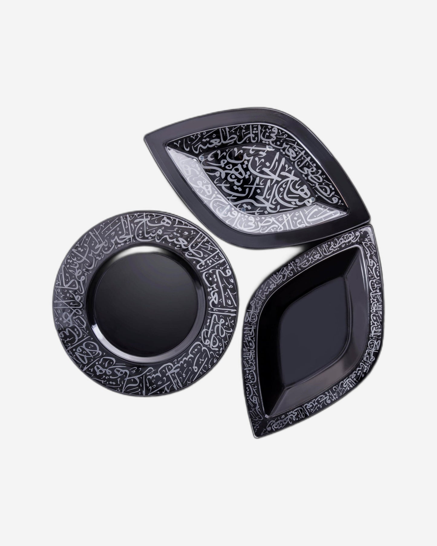 Dimlaj Thuluth Serving Plate Rhombus Large Engraved