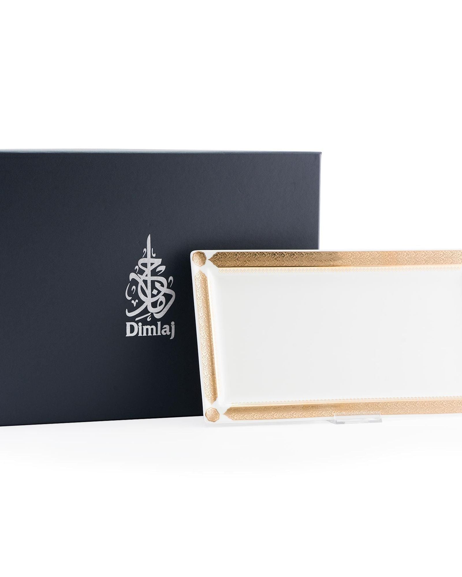 Dimlaj Cordoba Large Rectangular Serving Plate (Gold)