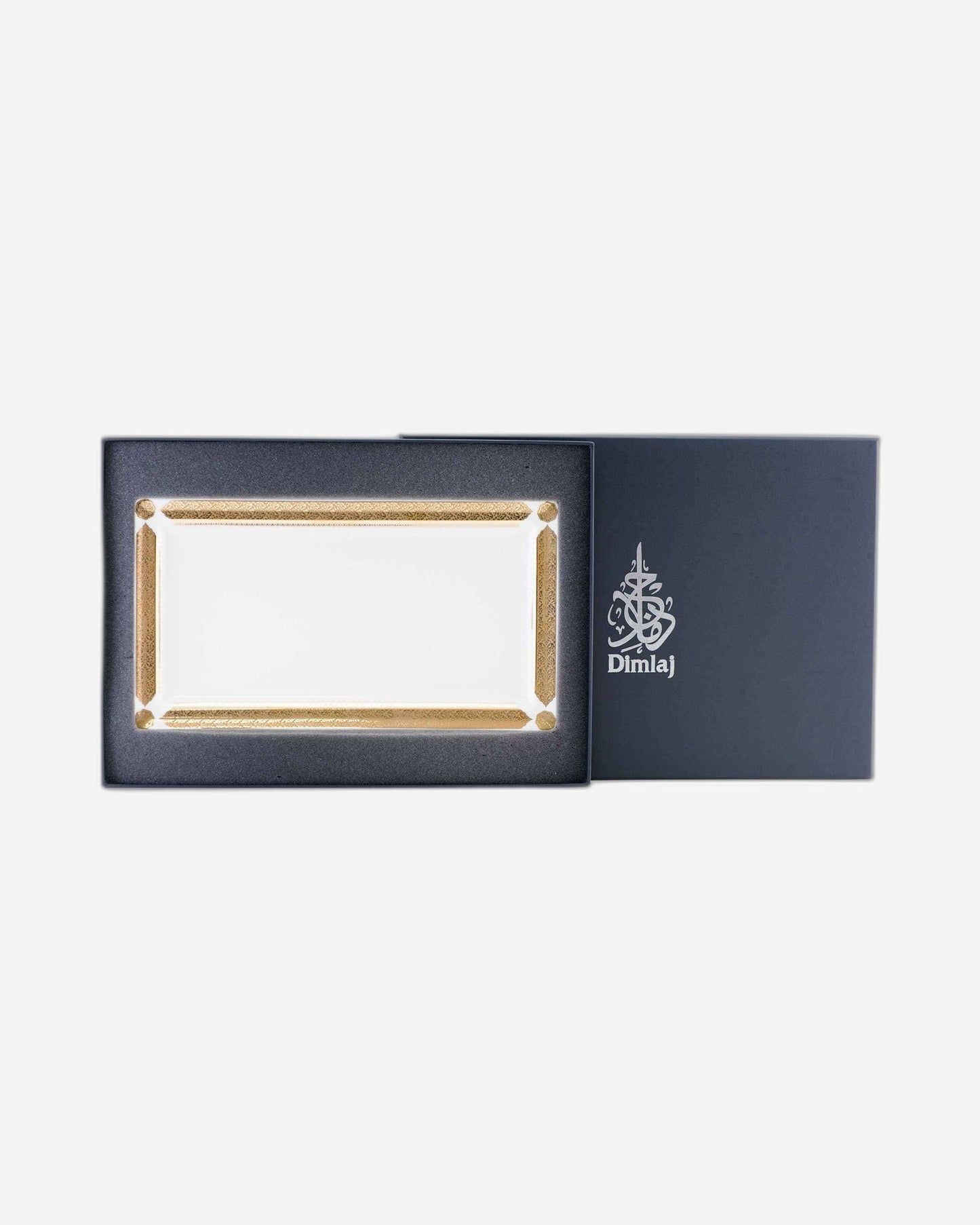 Dimlaj Cordoba Serving Plate Rectangular Large Gold