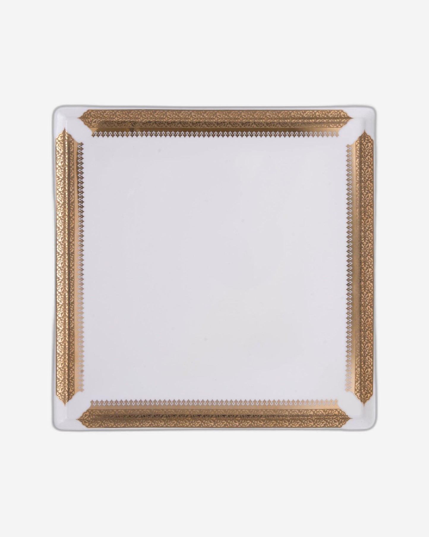 Dimlaj Cordoba Serving Plate Square Large Gold