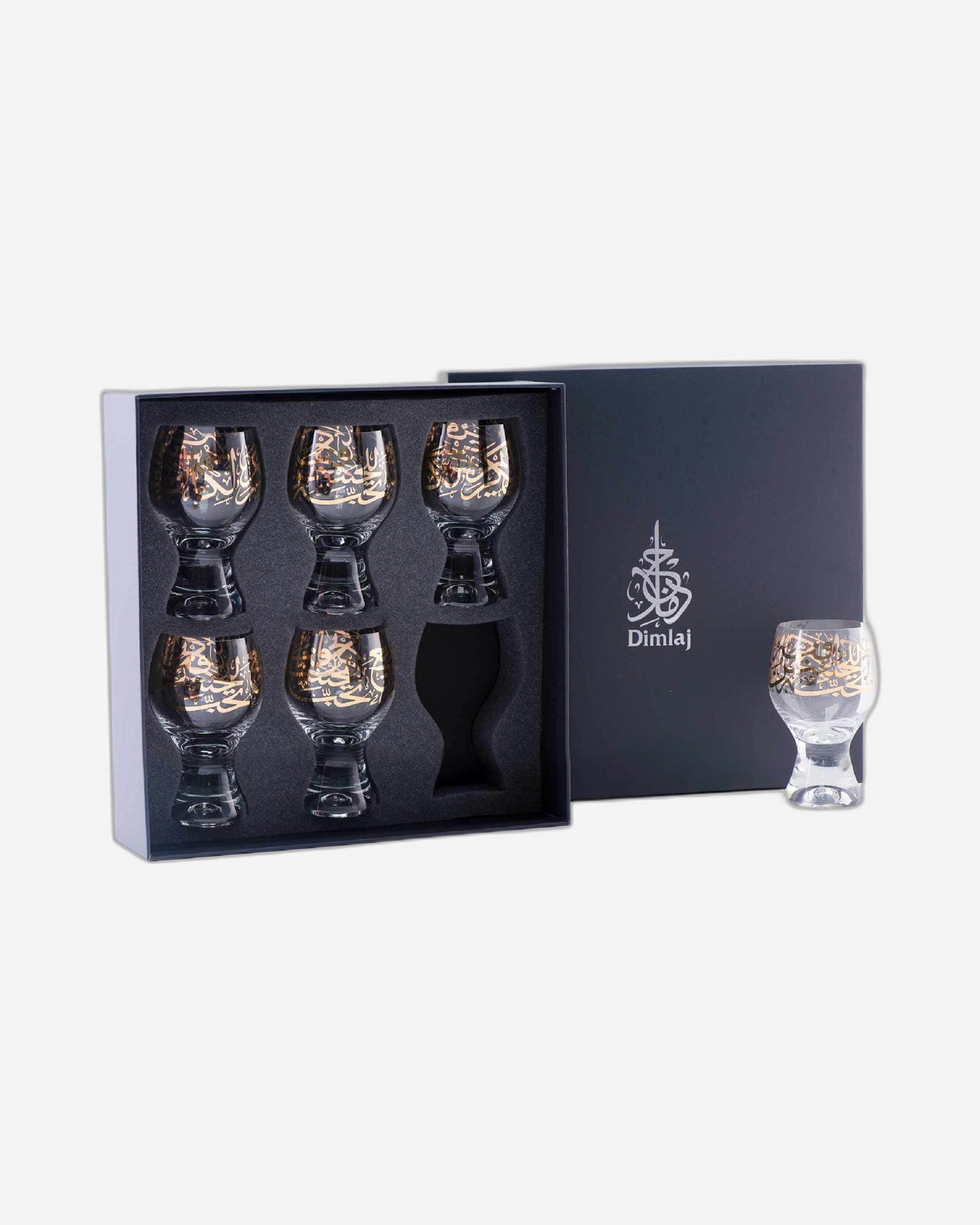 Dimlaj Kareem Goblet Stems 6Pc Gold