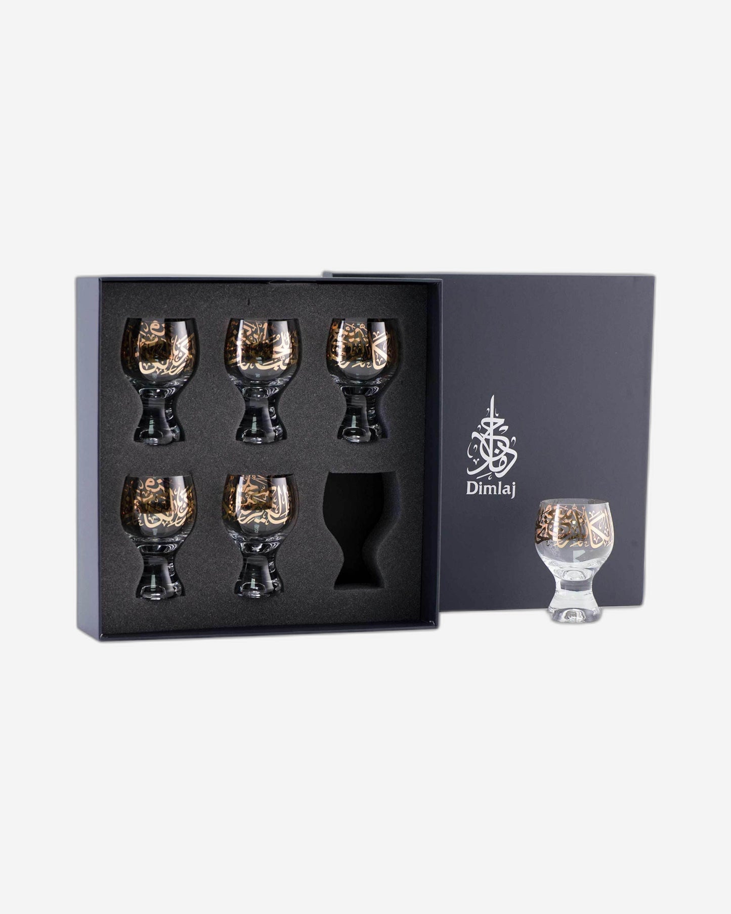 Dimlaj Kareem Goblet Stems 6Pc Gold