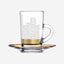Dimlaj Abraj Tea Cups & Saucers 6Pc Gold