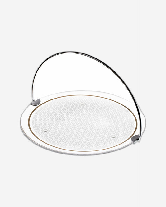 Dimlaj Ivory Large Serving Tray with Handle (Gold)