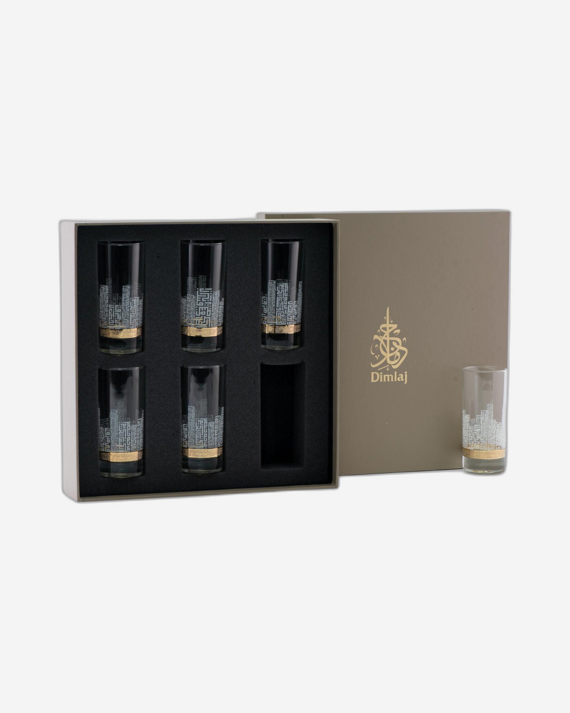 Dimlaj Abraj Set of 6 Pcs Tumblers (Gold)