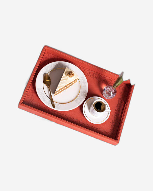 Dimlaj Kareem Small Serving Tray (Brick Color)