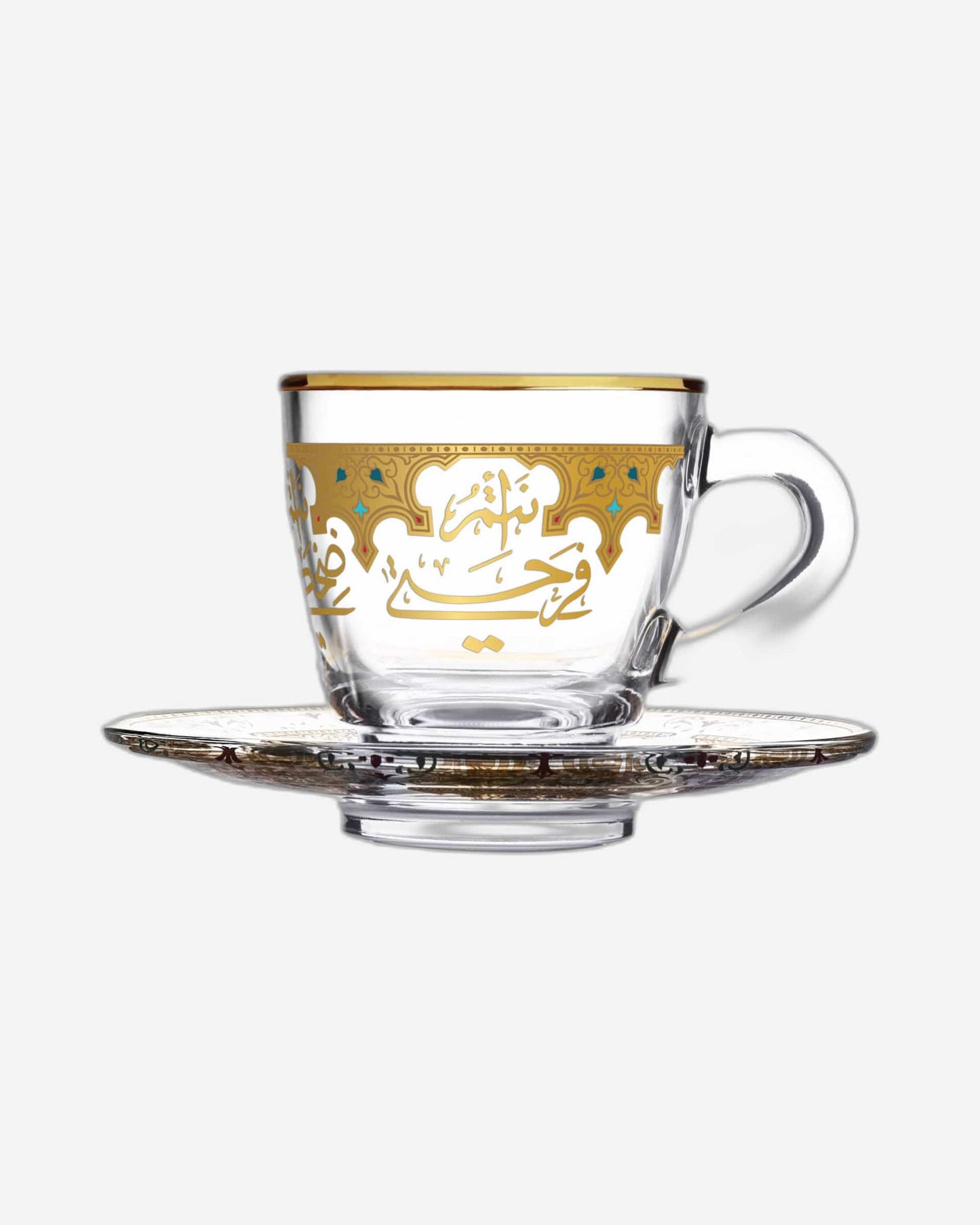 Dimlaj Suroor Coffee Cups & Saucers 6Pc Gold